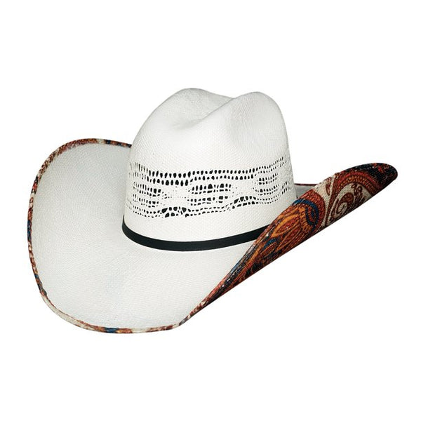 Wild Thoughts 1 Paisley Bangora Straw Cowboy Hat by Bullhide Hats